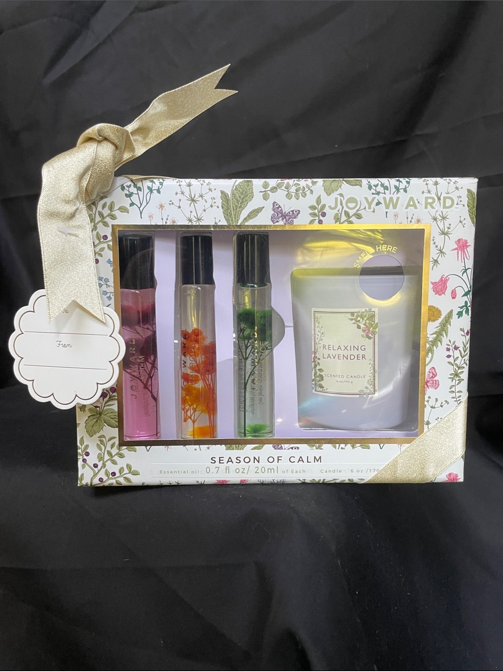 🌹NWT NEW JOYWARD Calm Gift Set - Lavender Candle & 3 Fragrant Roller Oils